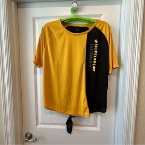 NWT Wizarding World of Harry Potter Hufflepuff Shirt Sz 2X Mesh Panels Back Tie